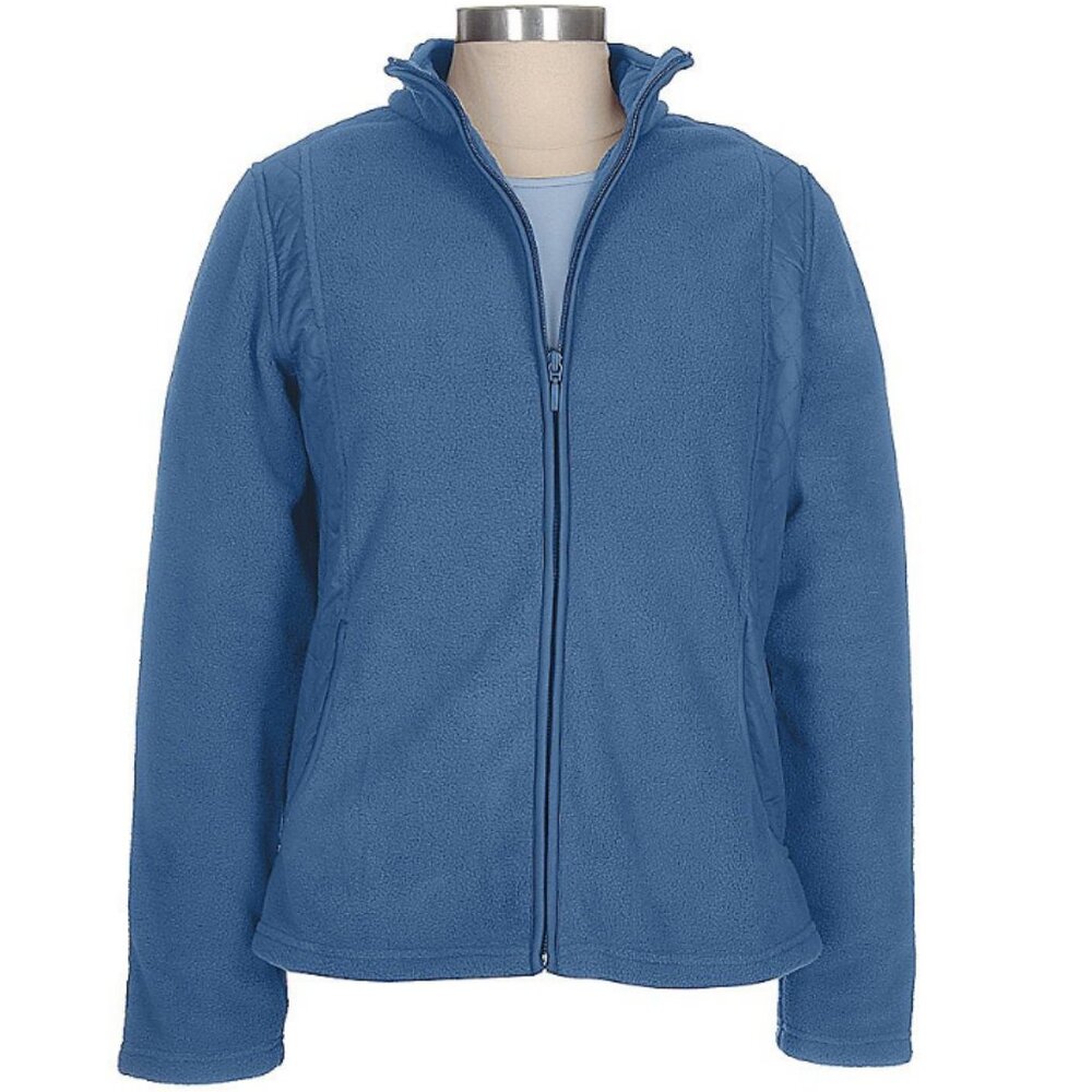 Sport Savvy Zip Front Fleece Jacket with Nylon Trim  14301
